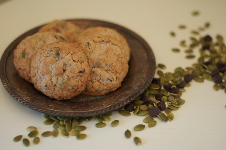 Pumpkin Seed and Chocolate Chip Cookies